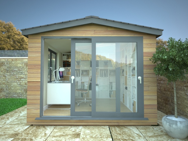 dual pitched garden office