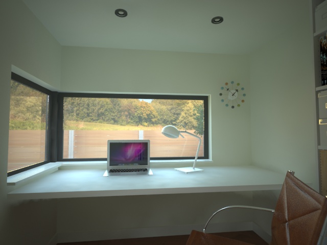 Garden office with wrap around windows 4.3