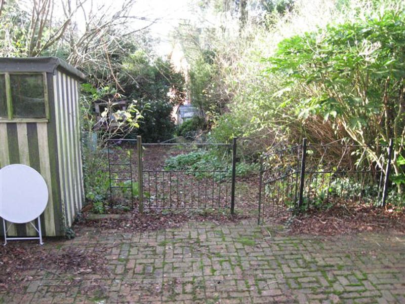 The site of the garden office