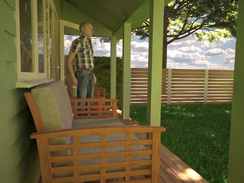 Garden office with veranda 3