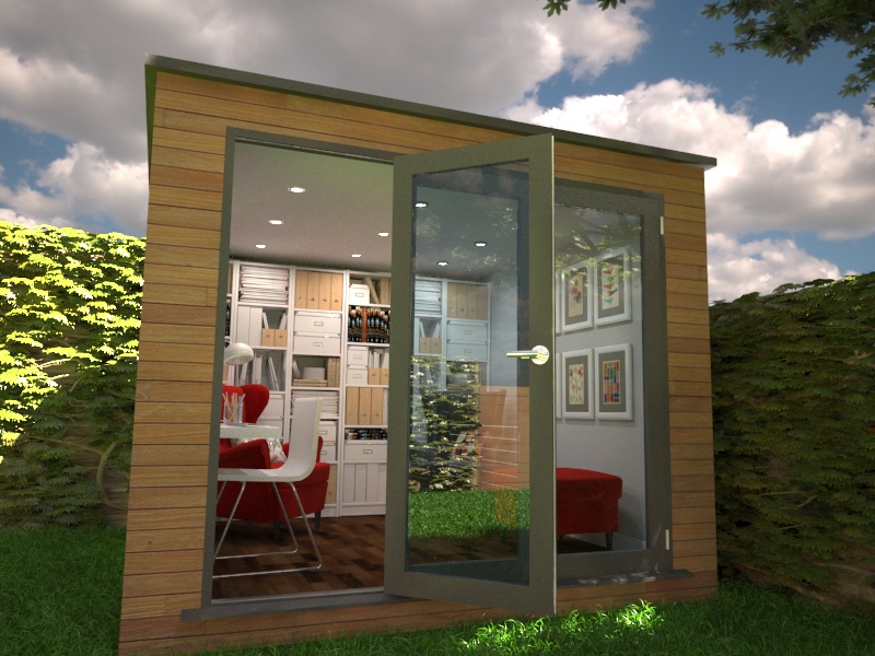 Garden office with bi-fold doors 10