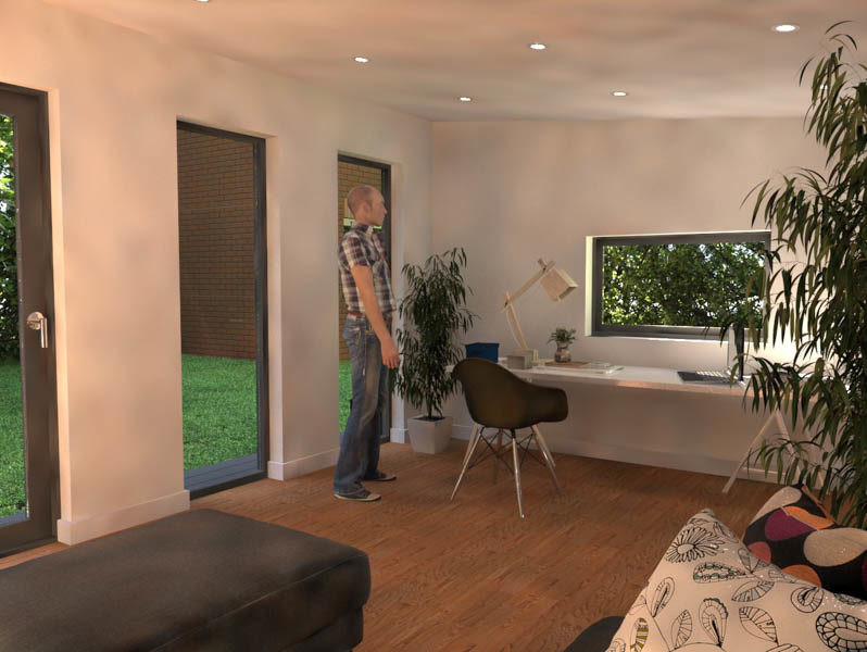 Mono pitched garden offices offer more headroom