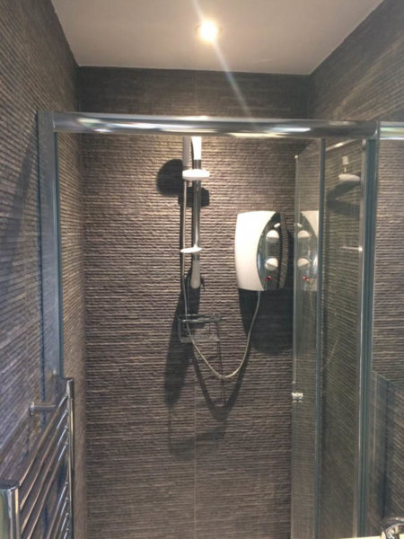 High-Spec shower room in a garden office