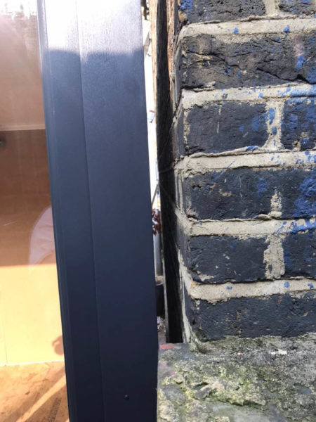 There are only a few millimetres between the office and the wall