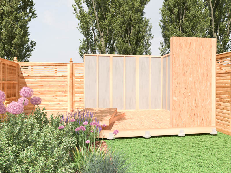 Garden offices are constructed using the same methods and materials as used in modern timber frame housebuilding. They are highly insulated structures, about as far from a garden shed as it is possible to get.