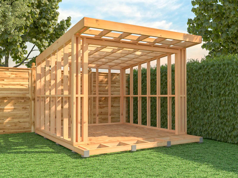 Traditional timber frames are just one way of creating the walls of a garden office