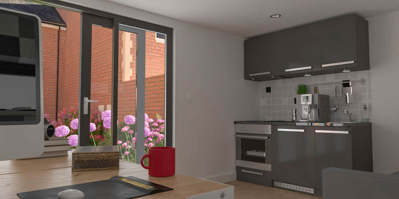 Adding kitchen, toilet and shower room facilities to a garden office offers convenience today and extends the future usability of the building.