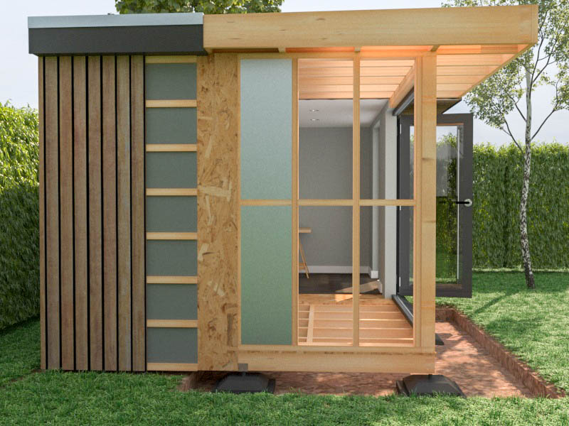 The multi-layer construction and house quality doors and windows helps make a garden office secure.