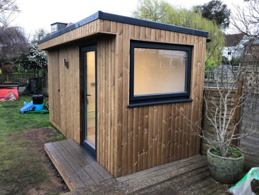 Thermowood clad garden office by Ark Design Build