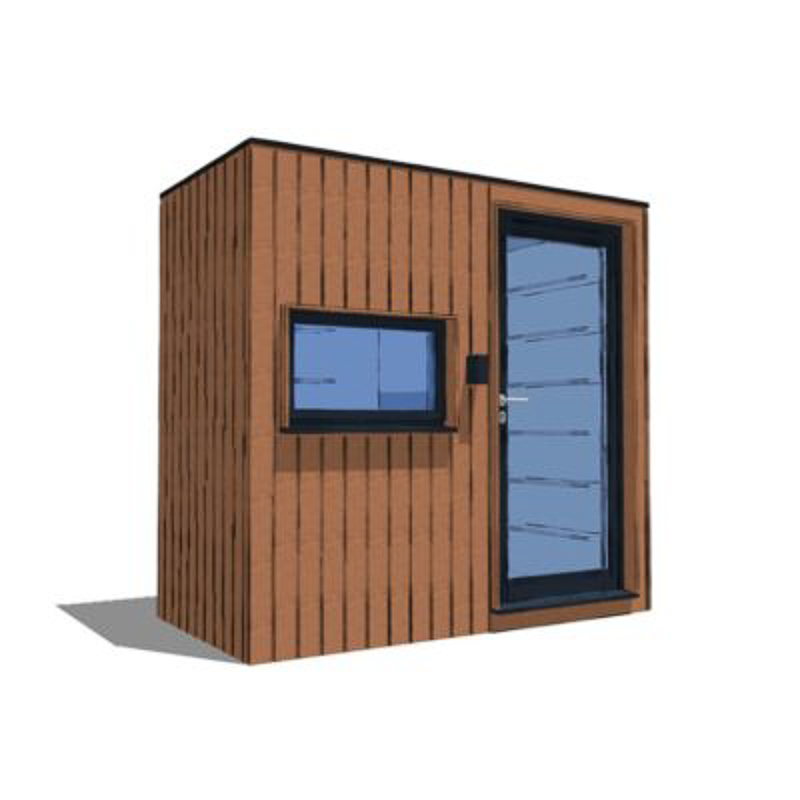 1.3m x 2.6m garden office by A Room in the Garden