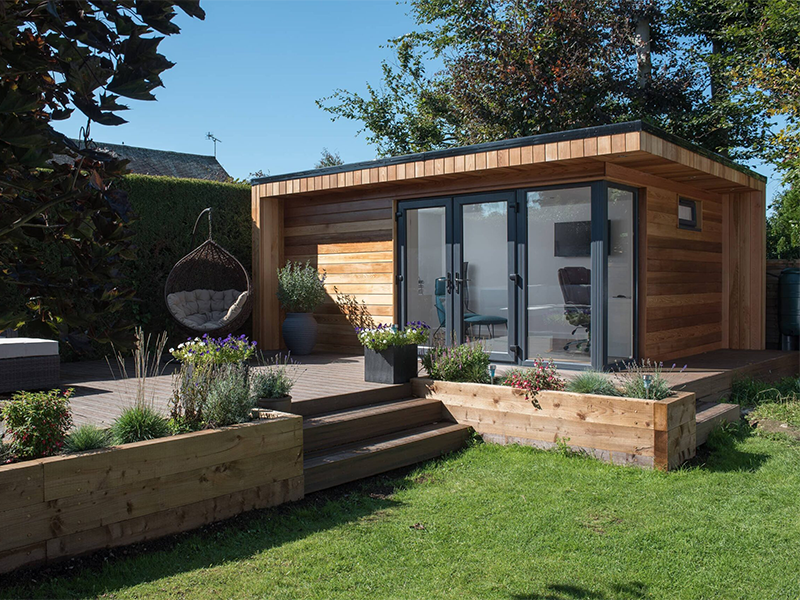 Timber Rooms design & build contemporary style garden offices